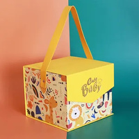 Boîte cadeau rigide pour enfants, doublée d'éponge, avec laminage mat couleur personnalisée, emballage de haute qualité, recyclable, taille et logo personnalisés