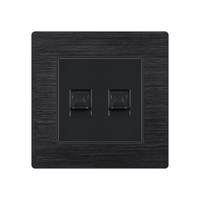 Prise murale en aluminium chinoise, double adaptateur RJ1/RJ45 pour téléphone et prise de données réseau informatique
