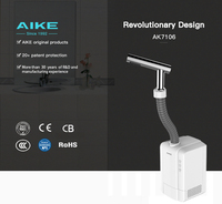 Secador de Manos Eléctrico de Alta Velocidad AK7106, de Acero Inoxidable 304, con Sensor Infrarrojo Sin Contacto, Velocidad del Aire de 90m/s, para Hotel