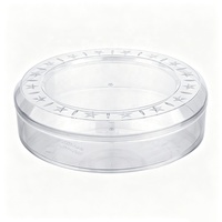 Boîte de présentation pour pâtisserie en PS de qualité alimentaire, grand diamètre, 170x45mm, épaisseur 1mm, pour biscuits, gâteaux, pâtisseries, salades, JNH-025, couvercle transparent à bord étoilé, 750ml