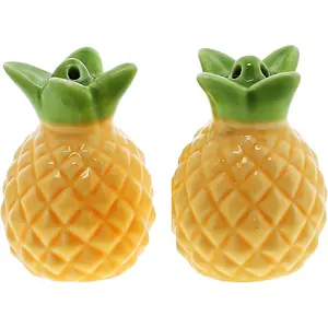 Custom Kitchen Spice Container Decor Ceramic 3D Mini Pineapple Salt and Pepper Shaker Gift Set