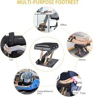 Repose-pieds pour sous le bureau au travail, réglable en hauteur, ergonomique, pliable, repose-pieds de bureau, coussin doux et amovible, tabouret de bureau