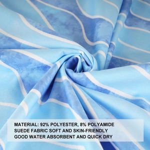 Serviette de plage à séchage rapide en microfibre anti-sable personnalisée pour la natation et le camping - Product Image 4