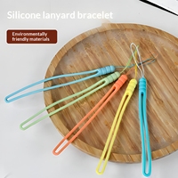 Cordon de poignet en silicone souple et durable, couleur macaron, pour téléphone portable, clé USB, batterie externe, unisexe