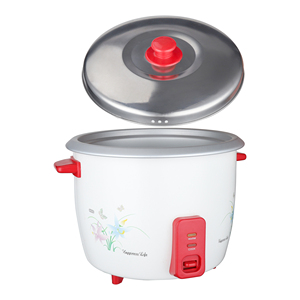 Olla arrocera eléctrica clásica de 700W 1.8L de color blanco - Product Image 4