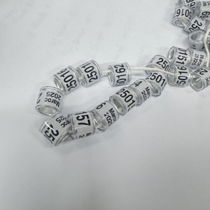 2025 Voetbanden Aluminium Duivenringen Met Aangepaste Kleurrijke Naam Telefoon Serienummer Race Ring - Product Image 2