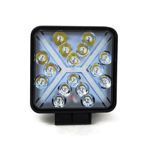 48W Stainless Steel Bracket Square White and Yellow Car <b>LED</b> <b>WORK</b> <b>LIGHT</b> - Product Image 2