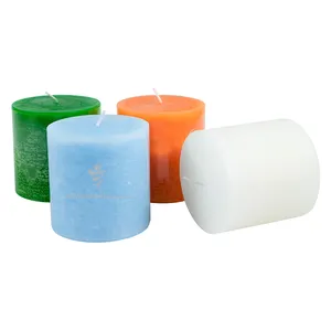 Cera di paraffina pura etichetta personalizzata di marca candele profumate di colore bianco spesso profumate per migliorare la qualità personale del Seep