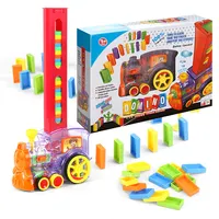 Tren de juguete automático para niños, juego de tren de dominó, 80 Uds.