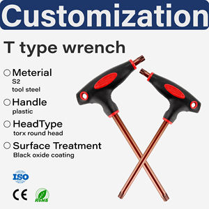 OEM 花形六角扳手 T 型手柄梅花扳手 星形六角扳手 可定制长度 用于批发工具供应 - Product Image 1