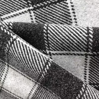 Classique épais poids lourd 400 GSM 50% Polyester 50 tissu de jersey tricoté à carreaux cationiques pour les vêtements