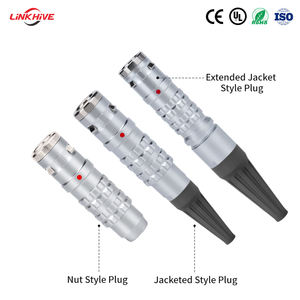 موصلات دائرية معدنية ذاتية القفل من سلسلة FGG 0K 1K 2K 3K بالجملة، 2/3/4/5/8/16 سن، من الفولاذ 304/305/306/307، موصلات دفع وسحب - Product Image 2