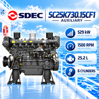 Moteur diesel auxiliaire pour navire SDEC SC25K730.15CF1 529 kW 1500 tr/min, générateur marin 25,2 L 6 cylindres, équipement d'alimentation pour bateau