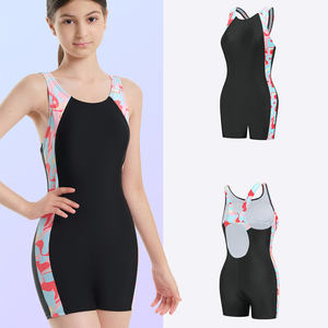 Quick Dry Girls' Sling One Piece Romper <strong>Swimsuit</strong> High Quality Printed Cute Children's Beachwear - Product Image 3