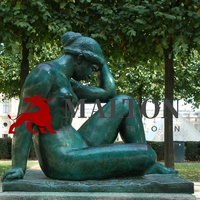 Sculpture de femme nue, sur mesure, OEM, usine chinoise professionnelle, faite à la main, Bronze Antique