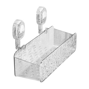 Acrylic Water Ripple Suction Shelf 50X30Cm Rectangle Bathroom Storage For Toiletries And Cosmetics - Product Image 5