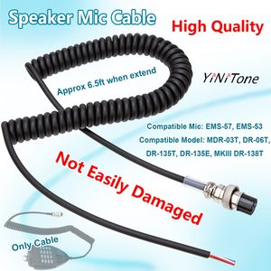 Mic haut-parleur portable 8 broches câble d'extension <span class=keywords><strong>Alinco</strong></span> EMS-57 EMS-53 DX-SR8T DR-620 Radio réparation bricolage accessoires - Product Image 5