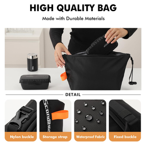 Custom Large Capacity Portable Durable Insulated Thermal Tote Lunch Bag Adult/School/Travel <b>Collapsible</b> Cooler for Food <b>Storage</b> - Product Image 3