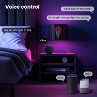 Ampoule intelligente WiFi E27 MOES Tuya Matter, LED dimmable, 16 millions de couleurs RVB, lampe bougie, commande vocale Alexa Google Home, contrôle par application
