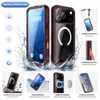 SHELLBOX/Red Pepper Factory Direct Sale IP68 Étui de téléphone magnétique de haute qualité, étanche à la poussière, anti-chute, pour iPhone 18ProMax