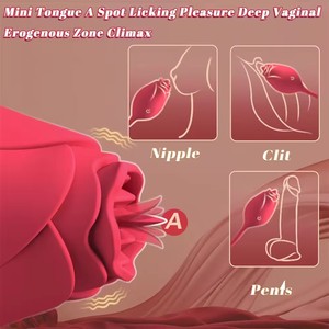STELLAR PATH CoupleWomen Remote <b>Control</b> Clitoral Panty Nipple G-Spot <b>Vibrator</b> -Shaped Silicone Vibrating Rose Tongue - Product Image 3