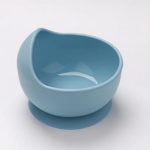 Tazón de Succión Antideslizante de Silicona sin BPA para Bebés y Niños Pequeños, con Cuchara de Madera, Divertido y para Uso Diario - Product Image 1