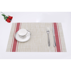 High Quality Gold PVC <b>Table</b> Decoration <b>Mats</b> Set Luxury Classic Plastic Woven Placemat for Restaurant Hotel <b>Dinner</b> Dining Plate - Product Image 2