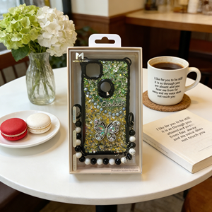 เคสโทรศัพท์มือถือกันกระแทกลายผีเสื้ออีพ็อกซี่กากเพชรแบบสามในตัวเดียวที่คาดเอวแบบใหม่ - Product Image 4