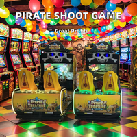 Simulateur de tir à pièces Machine de jeu d'arcade Thème de trésor de pirate pour enfants Construction en métal 220V