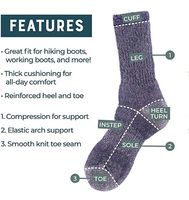 Chaussettes thermiques de haute qualité en tricot épais pour la randonnée en plein air l'hiver Chaussettes de ski athlétiques avec logo personnalisé en laine mérinos