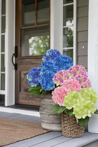Hortensia Artificial Blanca y Rosa en Oferta, Flor de Seda de una Sola Cabeza para Decoraciones de Bodas, Día de la Madre, Navidad y Año Nuevo - Product Image 5