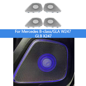 Cache-haut-parleur de porte lumineux pour voiture, éclairage d'ambiance 64 couleurs, cache-klaxon, lampe d'ambiance pour Mercedes-Benz <span class=keywords><strong>GLA</strong></span> H247 / GLB X247 - Product Image 1