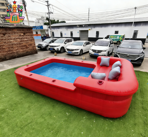 <span class=keywords><strong>Piscine</strong></span> familiale gonflable en PVC personnalisée OEM CE EN14960 avec sièges intégrés et porte-gobelets - Product Image 6