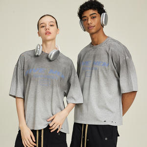 <span class=keywords><strong>เสื้อ</strong></span>ยืดผู้ชาย แขนสั้น ทรงหลวม สไตล์สตรีท <span class=keywords><strong>ลาย</strong></span><span class=keywords><strong>ดอก</strong></span>ไม้ไล่เฉดสีเทา ผ้าฝ้าย 270 กรัม คุณภาพสูง <span class=keywords><strong>ลาย</strong></span>ตัวอักษร ดีไซน์ทำเก่า ดูมีสไตล์ - Product Image 1