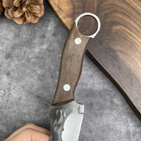 Couteau de camping multifonctionnel portable, forgé à la main, petit format, lame affûtée pour la viande, idéal pour le camping en extérieur et les fruits
