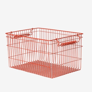 Nhà hiện đại trang trí hình chữ nhật dây kim loại lưu trữ giỏ Stackable với xử lý cho tổ chức phòng tắm thời trang chúng tôi phong cách - Product Image 2