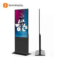 Lecteur multimédia Android sur pied de 55 pouces, affichage numérique intérieur, écran vertical, affichage de bienvenue avec fonction SDK