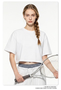 T-shirt personnalisé multicolores de haute qualité, col rond, en coton, pour femme, vente en gros, t-shirt de créateur tendance, en promotion - Product Image 4