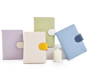 Cuaderno de Bolsillo A6 Exquisito de Alta Gama para Negocios, Cuaderno Pequeño Portátil con Hebilla, Páginas Interiores con Líneas Horizontales y Puntos, Personalizable - Product Image 2