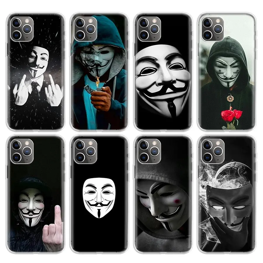 INS WIND Mask ตัวตลกสำหรับ iPhone 15 14 13 12 11 PROMAX TPU เคสโทรศัพท์นิ่ม
