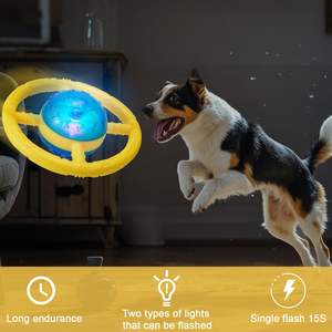 Volanti lampeggianti giocattolo Puzzle per animali domestici 3 in 1 trattamento interattivo dispensazione allenamento Doy Chew giocattoli per la pulizia dei denti - Product Image 4