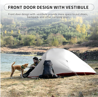 Carpa de Camping Ultraligera Plegable de Doble Capa para las Cuatro Estaciones, Tipo Domo para 2 Personas, Impermeable 4000mm, Equipo de Camping para Exteriores