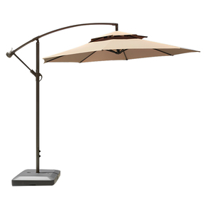 Parasol <span class=keywords><strong>de</strong></span> jardin extérieur à LED personnalisé Parapluie en porte-à-faux parasol parasol banane avec pièces <span class=keywords><strong>de</strong></span> base - Product Image 4
