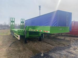 Heavy Equipment Low Flatbed <strong>Trailer</strong> Lowbed Semi <strong>Trailers</strong> - Product Image 4