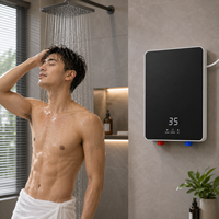Chauffe-eau instantané électrique sans réservoir 3500W 110V-220V pour salle de bain et douche - Montage mural, écran tactile, protection contre la surchauffe