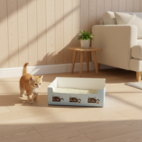 Bac à litière pour chat pliable, recyclable, étanche, à usage unique, pour voyages en voiture, taille moyenne