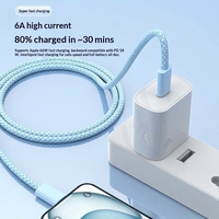 Câble Type C vers Type C 60W, charge rapide, câble de données tressé Type C pour iPhone 15 16 Samsung Huawei, accessoires pour téléphone