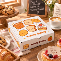 Boîtes d'emballage personnalisées pour la pâtisserie, boîtes à emporter pour pizza, pain, desserts, boîtes pliables en carton ondulé épais