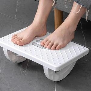 Taburete de reposapiés de plástico para el hogar, oficina, debajo del escritorio, masajeador de pies ergonómico, reposapiés, taburete de descanso para pies desmontable portátil - Product Image 4