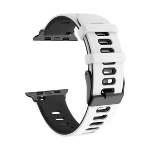 Correa de Silicona para <span class=keywords><strong>Apple</strong></span> <span class=keywords><strong>Watch</strong></span>, Compatible con <span class=keywords><strong>Apple</strong></span> <span class=keywords><strong>Watch</strong></span> <span class=keywords><strong>Ultra</strong></span> 2 42/44/45/46/49mm. Correa deportiva transpirable, cómoda de llevar. - Product Image 3